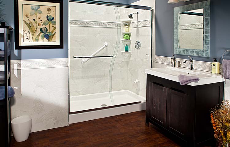 Shower Surrounds Enclosures, How To Install A Shower Door On Bathtub Wall Surround